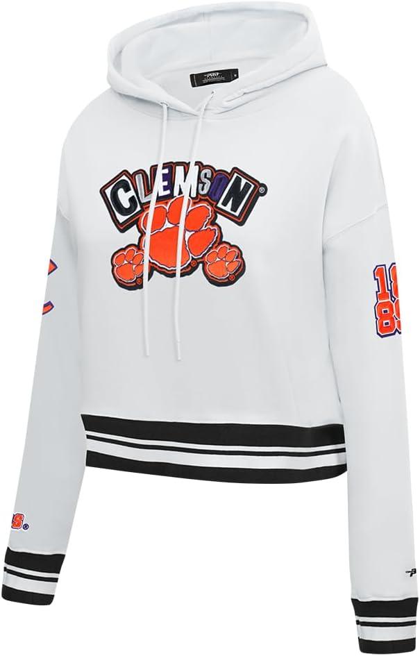 imagePro Standard NCAA womens Womens College Campus Ransom Brushed Back French Terry Cropped Pullover HoodieTeam Color