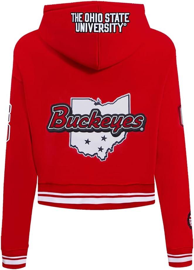 imagePro Standard NCAA womens Womens College Campus Ransom Brushed Back French Terry Cropped Pullover HoodieTeam Color