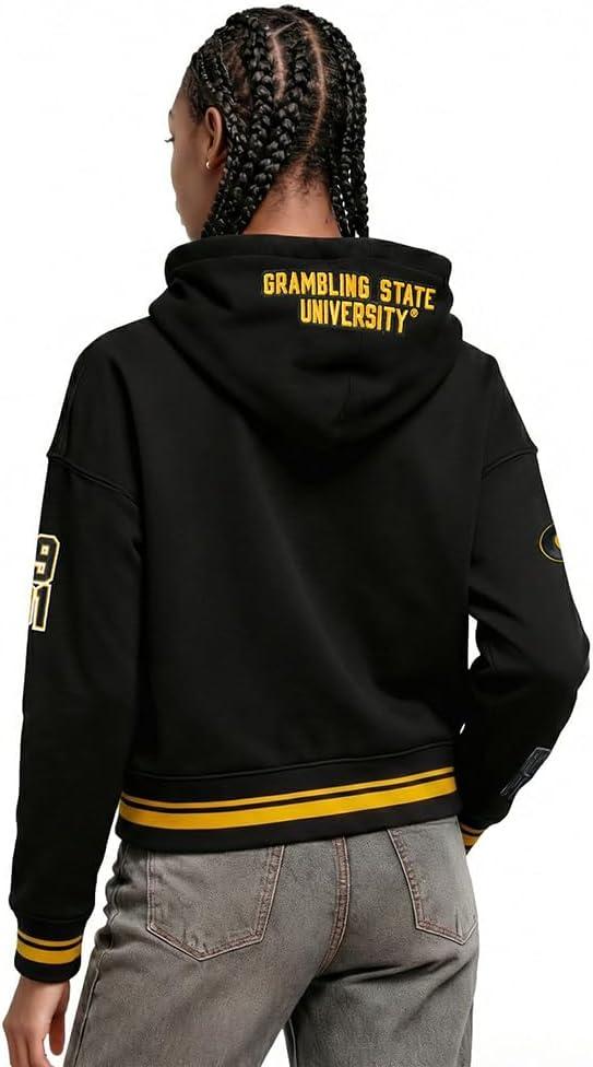 imagePro Standard NCAA womens Womens College Campus Ransom Brushed Back French Terry Cropped Pullover HoodieTeam Color