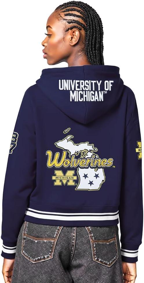 imagePro Standard NCAA womens Womens College Campus Ransom Brushed Back French Terry Cropped Pullover HoodieTeam Color