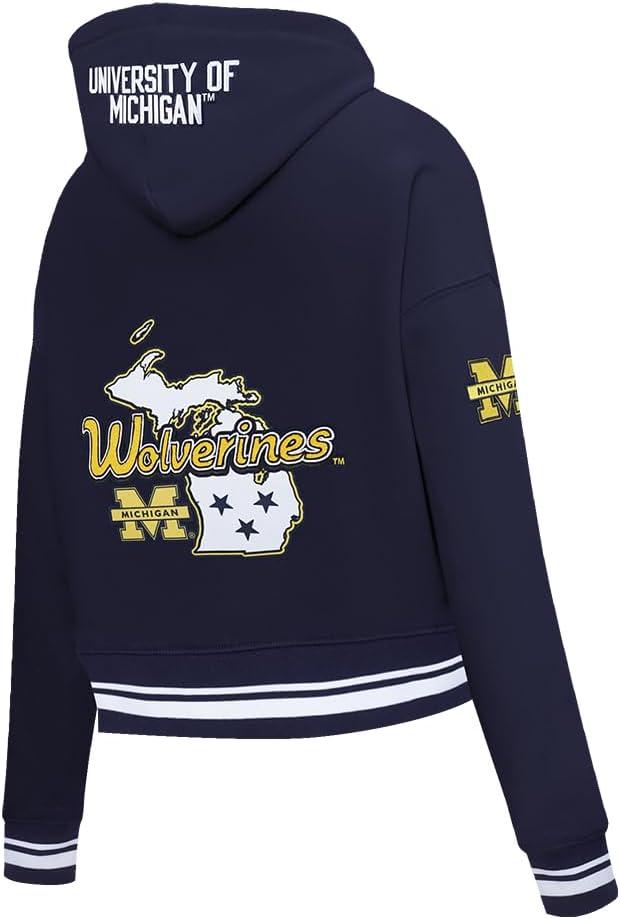 imagePro Standard NCAA womens Womens College Campus Ransom Brushed Back French Terry Cropped Pullover HoodieTeam Color