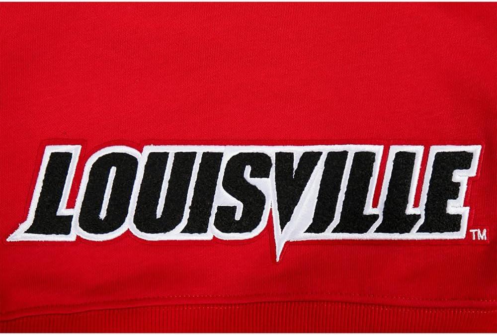 imagePro Standard NCAA womens Womens College Classic Chenille Brushed Back French Terry Cropped Pullover HoodieRed