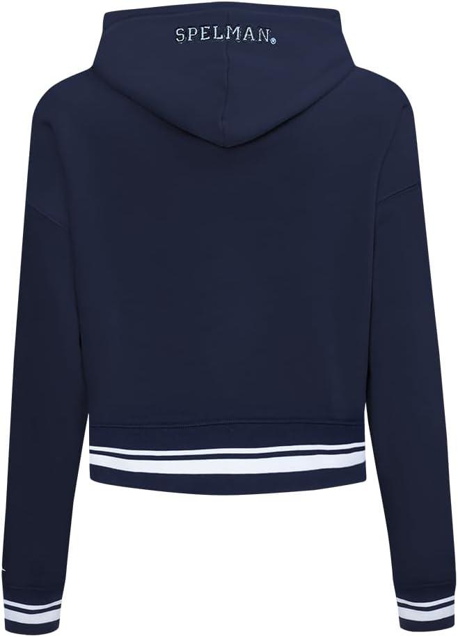 imagePro Standard NCAA womens Womens College Classic Essentials Brushed Back French Terry Cropped Pullover HoodieMidnight Navy