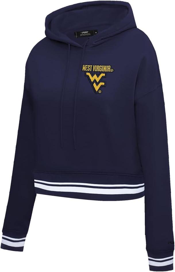 imagePro Standard NCAA womens Womens College Classic Essentials Brushed Back French Terry Cropped Pullover HoodieMidnight Navy