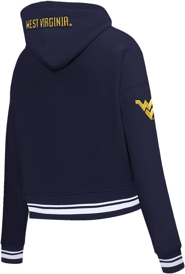imagePro Standard NCAA womens Womens College Classic Essentials Brushed Back French Terry Cropped Pullover HoodieMidnight Navy