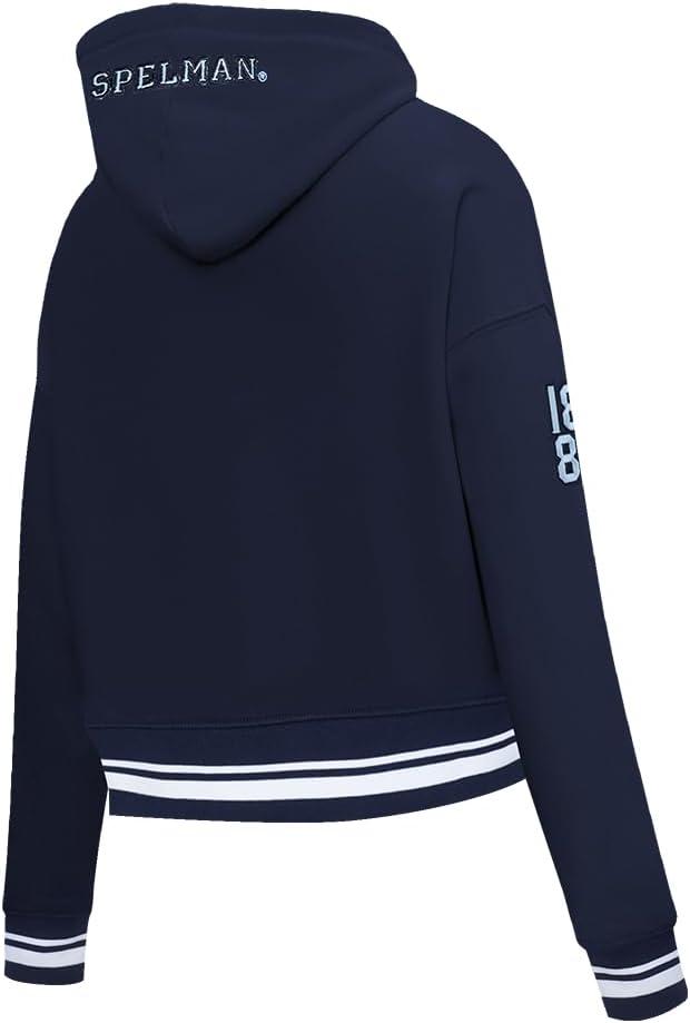 imagePro Standard NCAA womens Womens College Classic Essentials Brushed Back French Terry Cropped Pullover HoodieMidnight Navy