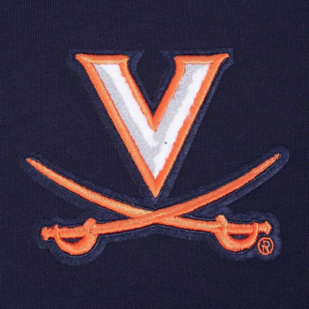 imagePro Standard NCAA womens Womens College Classic Essentials Brushed Back French Terry Cropped Pullover HoodieMidnight NavyOrangeMidnight Navy