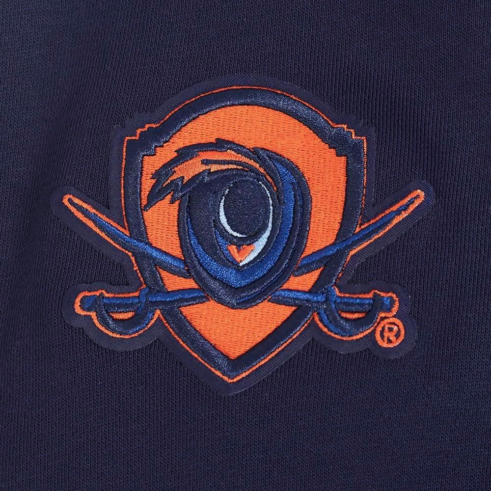 imagePro Standard NCAA womens Womens College Classic Essentials Brushed Back French Terry Cropped Pullover HoodieMidnight NavyOrangeMidnight Navy