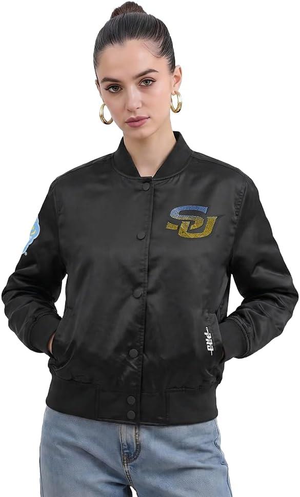 imagePro Standard NCAA womens Womens College Jewels Satin JacketBlack