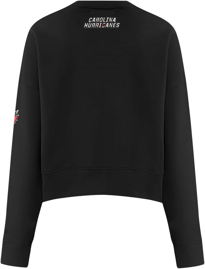 imagePro Standard NHL womens Womens Nhl Classic Chenille Brushed Back French Terry Crewneck SweatshirtBlack