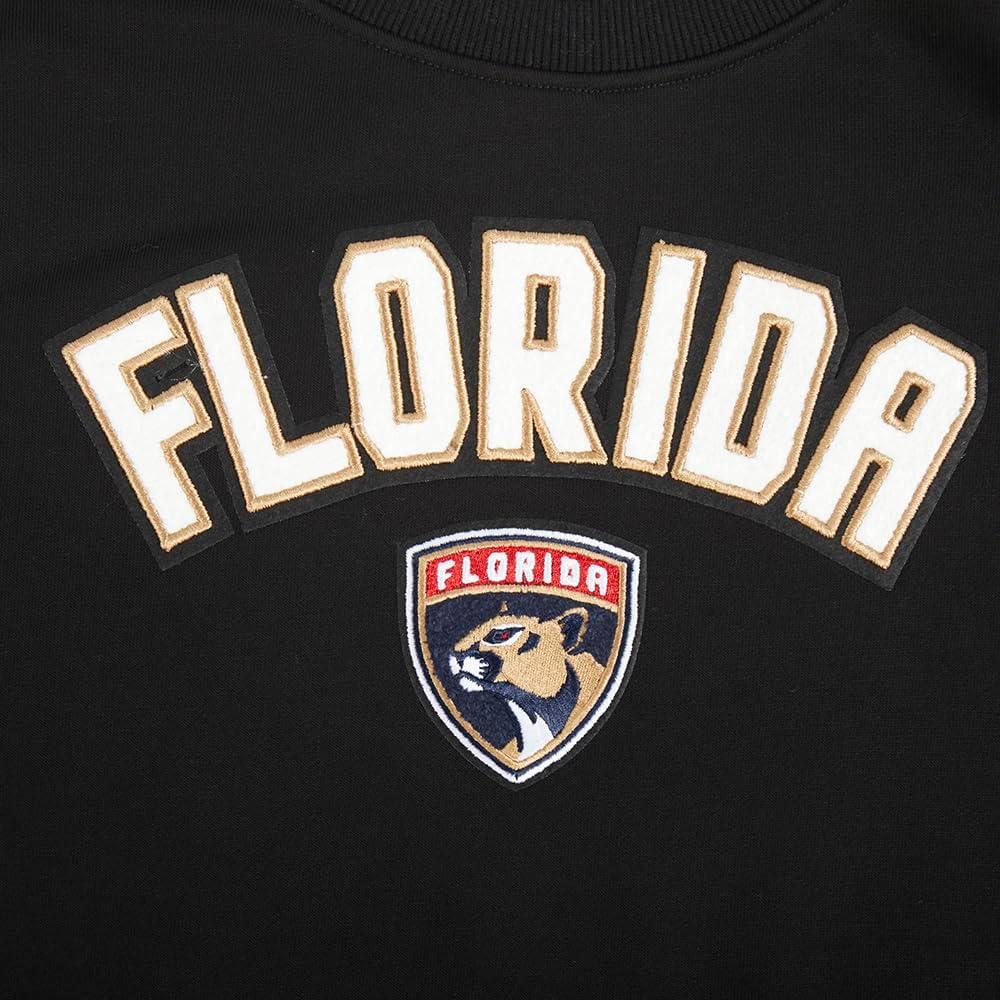 imagePro Standard NHL womens Womens Nhl Classic Chenille Brushed Back French Terry Crewneck SweatshirtBlack