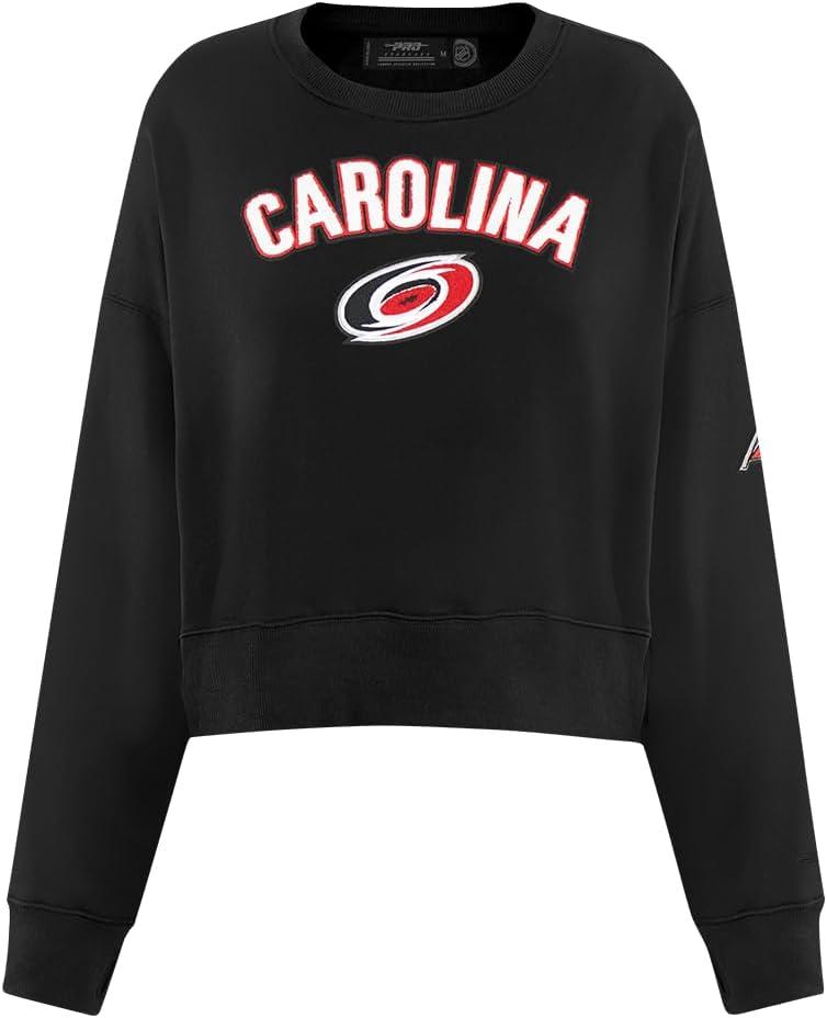 imagePro Standard NHL womens Womens Nhl Classic Chenille Brushed Back French Terry Crewneck SweatshirtBlack