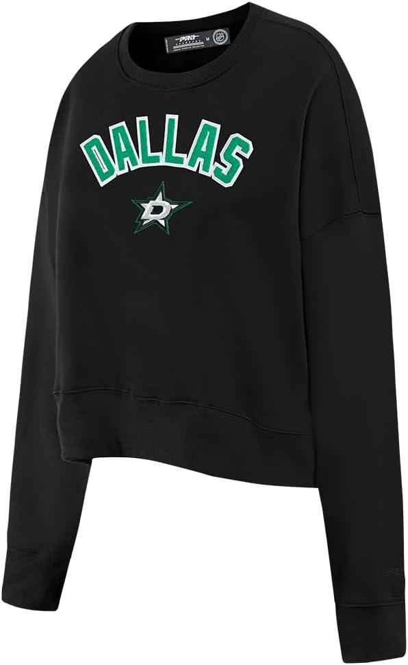 imagePro Standard NHL womens Womens Nhl Classic Chenille Brushed Back French Terry Crewneck SweatshirtBlack