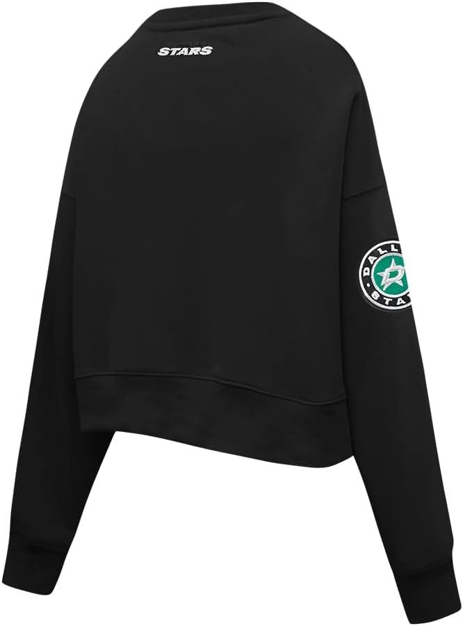imagePro Standard NHL womens Womens Nhl Classic Chenille Brushed Back French Terry Crewneck SweatshirtBlack