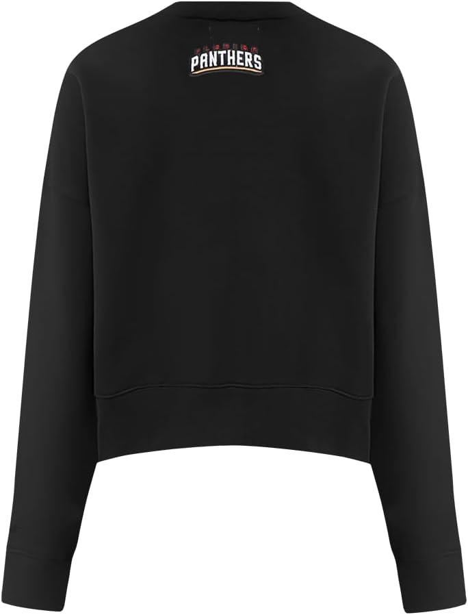 imagePro Standard NHL womens Womens Nhl Classic Chenille Brushed Back French Terry Crewneck SweatshirtBlack