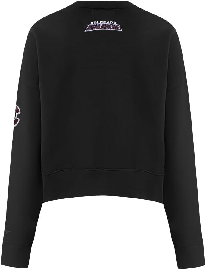 imagePro Standard NHL womens Womens Nhl Classic Chenille Brushed Back French Terry Crewneck SweatshirtBlack