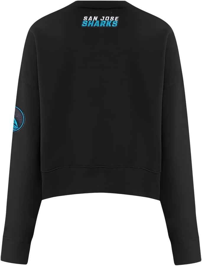 imagePro Standard NHL womens Womens Nhl Classic Chenille Brushed Back French Terry Crewneck SweatshirtBlack