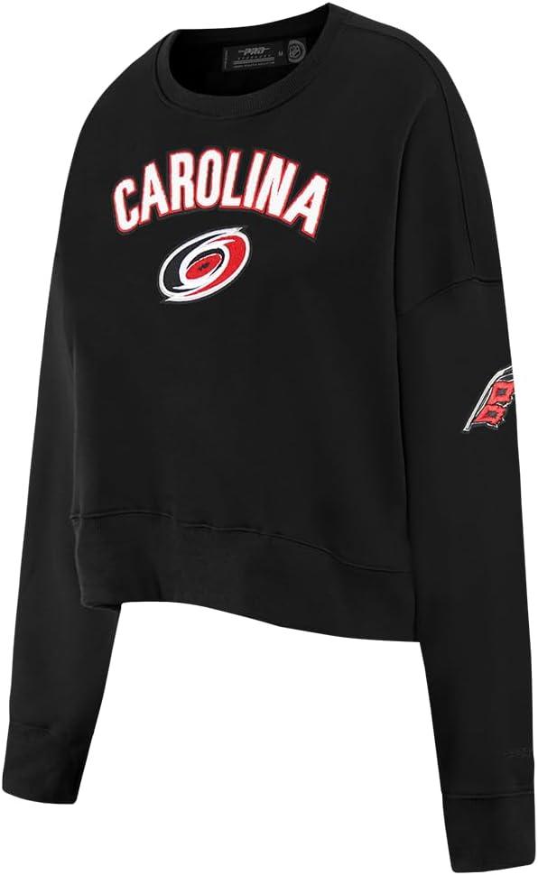 imagePro Standard NHL womens Womens Nhl Classic Chenille Brushed Back French Terry Crewneck SweatshirtBlack