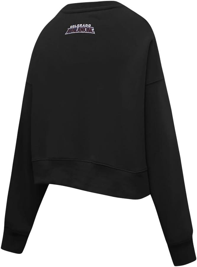 imagePro Standard NHL womens Womens Nhl Classic Chenille Brushed Back French Terry Crewneck SweatshirtBlack