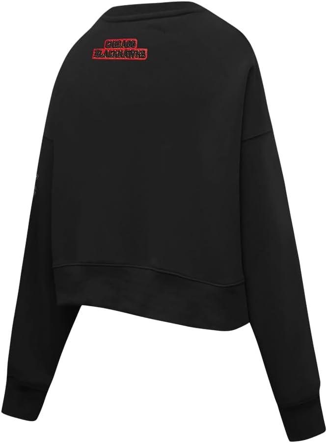 imagePro Standard NHL womens Womens Nhl Classic Chenille Brushed Back French Terry Crewneck SweatshirtBlack
