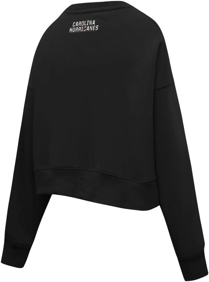 imagePro Standard NHL womens Womens Nhl Classic Chenille Brushed Back French Terry Crewneck SweatshirtBlack