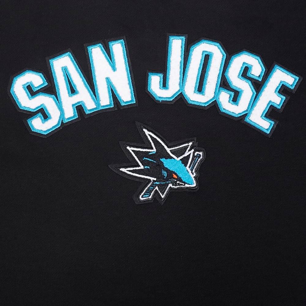 imagePro Standard NHL womens Womens Nhl Classic Chenille Brushed Back French Terry Crewneck SweatshirtBlack