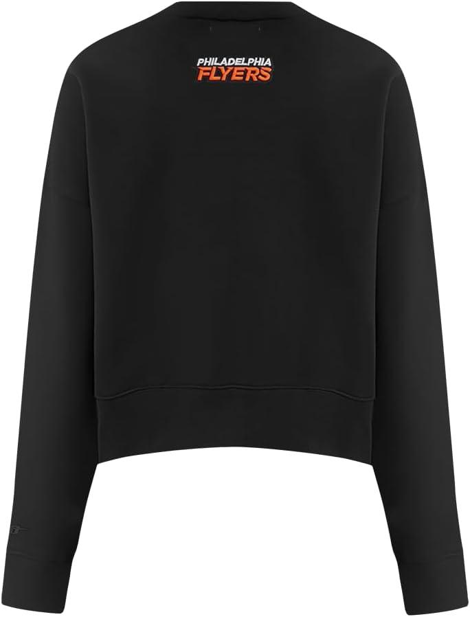 imagePro Standard NHL womens Womens Nhl Classic Chenille Brushed Back French Terry Crewneck SweatshirtBlack