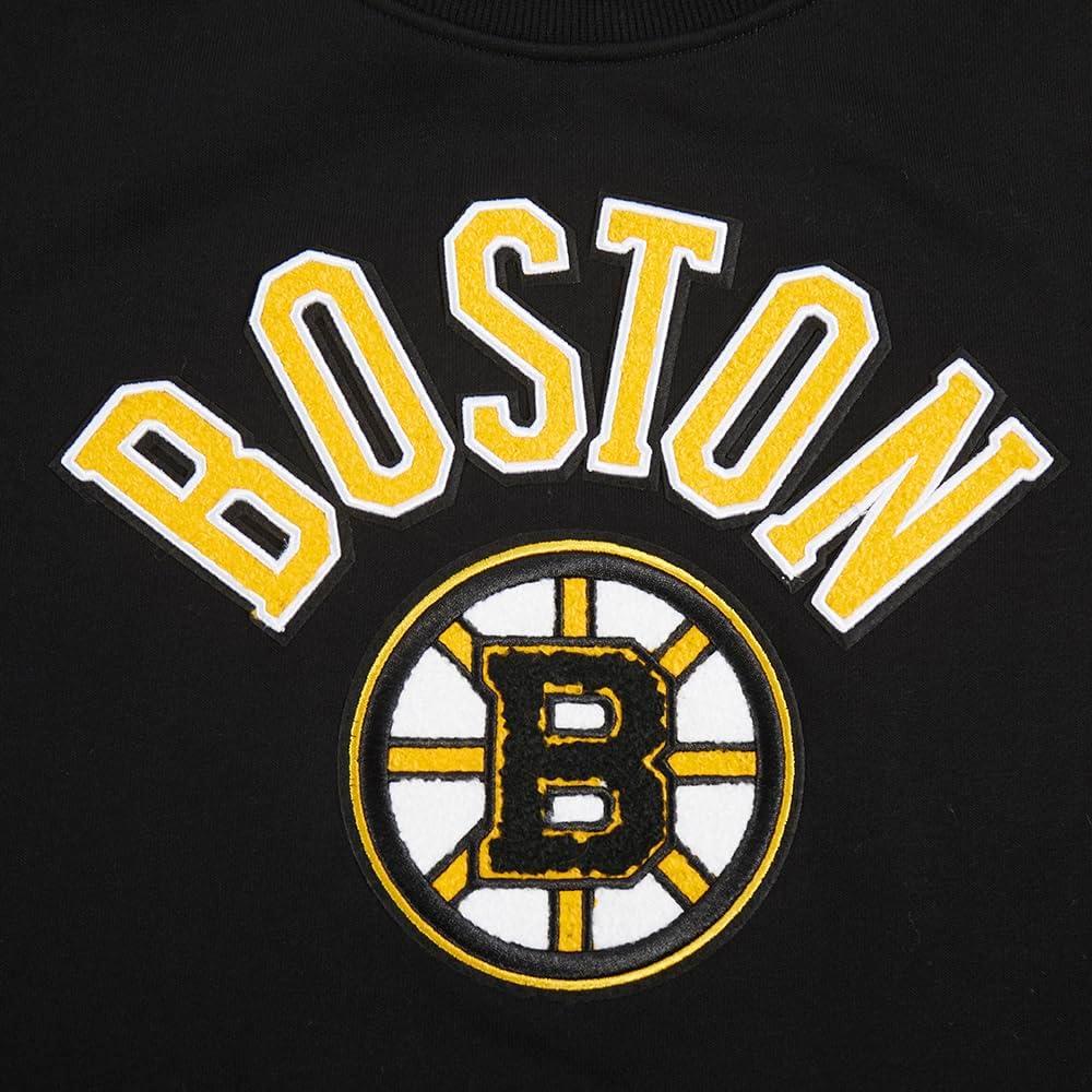 imagePro Standard NHL womens Womens Nhl Classic Chenille Brushed Back French Terry Crewneck SweatshirtBlack