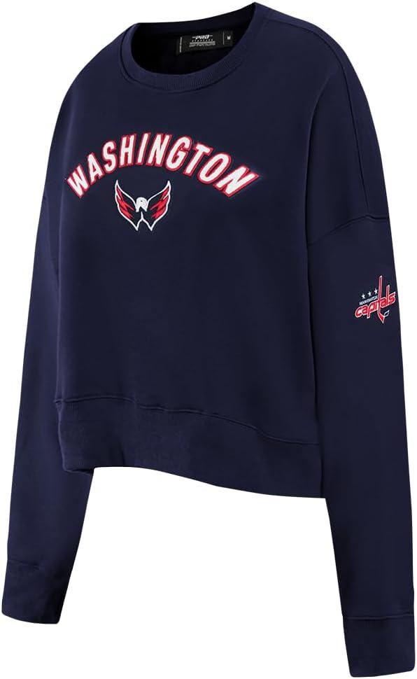imagePro Standard NHL womens Womens Nhl Classic Chenille Brushed Back French Terry Crewneck SweatshirtMidnight Navy