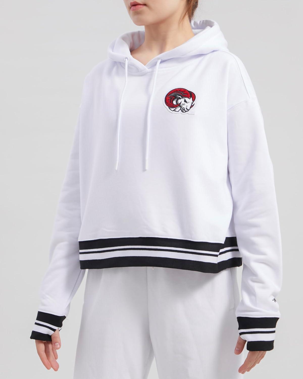 imagePro Standard Womens College Classic Essentials Cropped Pullover HoodieWhiteBlack