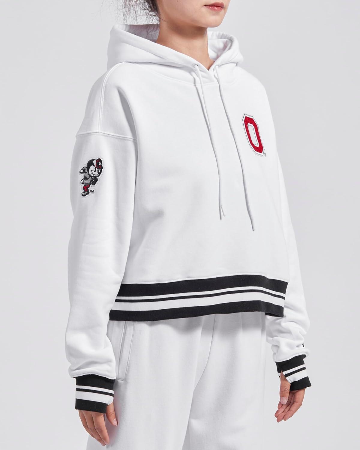 imagePro Standard Womens College Classic Essentials Cropped Pullover HoodieWhiteBlack
