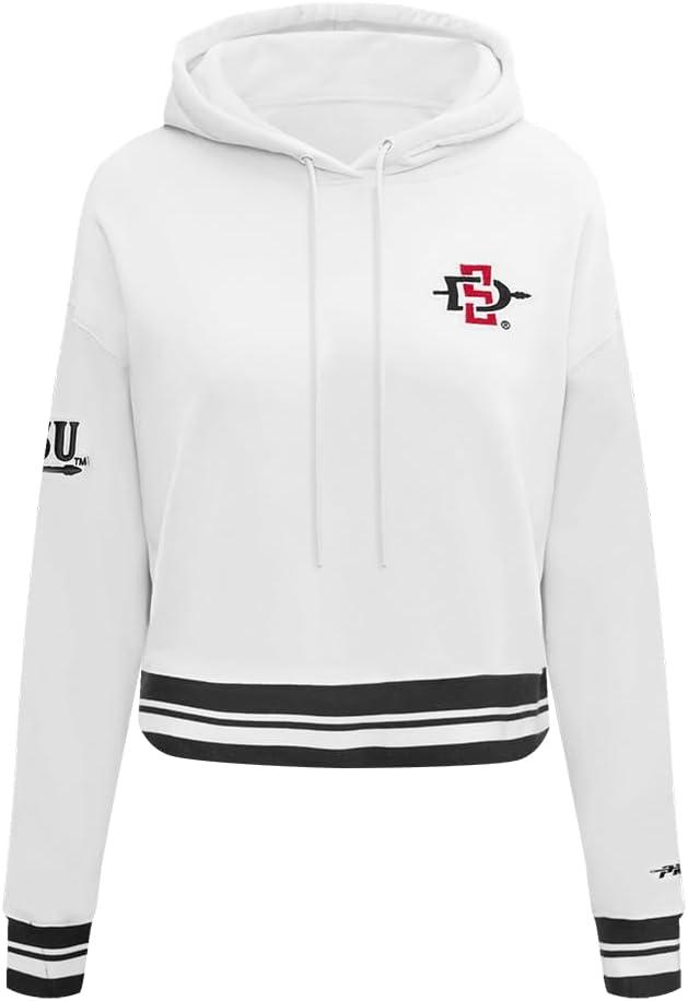 imagePro Standard Womens College Classic Essentials Cropped Pullover HoodieWhiteBlack
