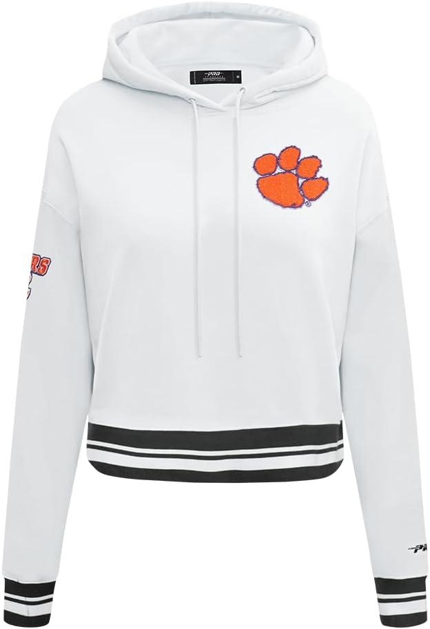 imagePro Standard Womens College Classic Essentials Cropped Pullover HoodieWhiteBlack