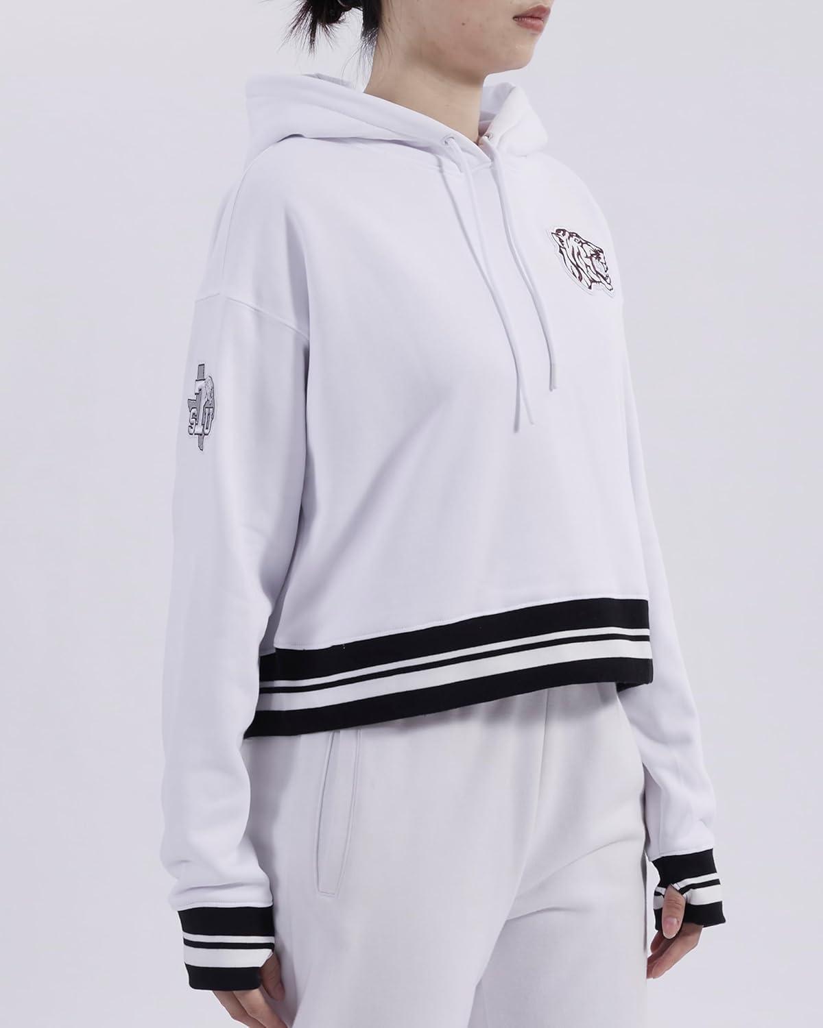 imagePro Standard Womens College Classic Essentials Cropped Pullover HoodieWhiteBlack