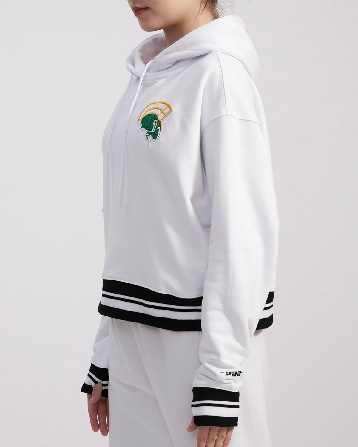 imagePro Standard Womens College Classic Essentials Cropped Pullover HoodieWhiteBlack