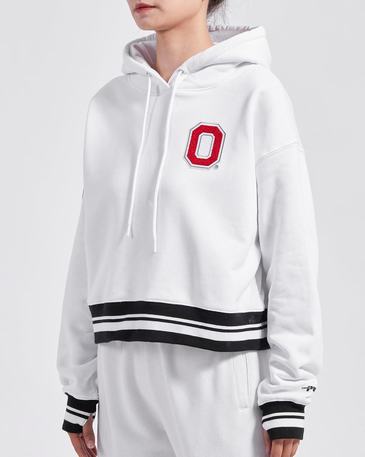 imagePro Standard Womens College Classic Essentials Cropped Pullover HoodieWhiteBlack