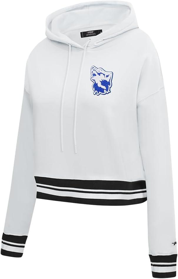 imagePro Standard Womens College Classic Essentials Cropped Pullover HoodieWhiteBlack