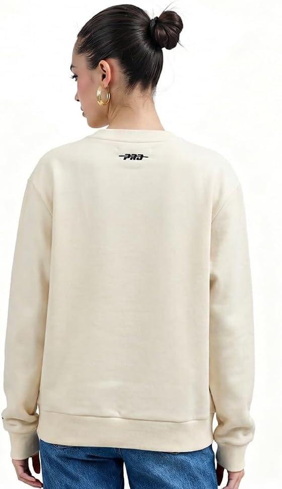imagePro Standard Womens College Classic Icon Fleece Crewneck SweatshirtEggshell