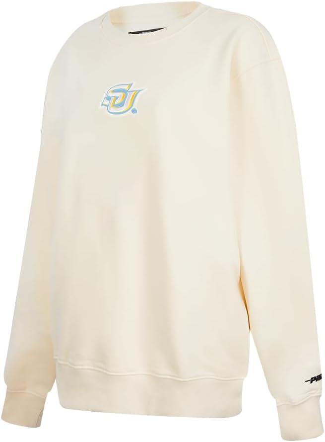 imagePro Standard Womens College Classic Icon Fleece Crewneck SweatshirtEggshell