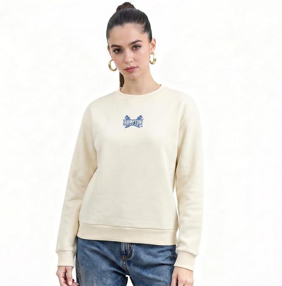 imagePro Standard Womens College Classic Icon Fleece Crewneck SweatshirtEggshell
