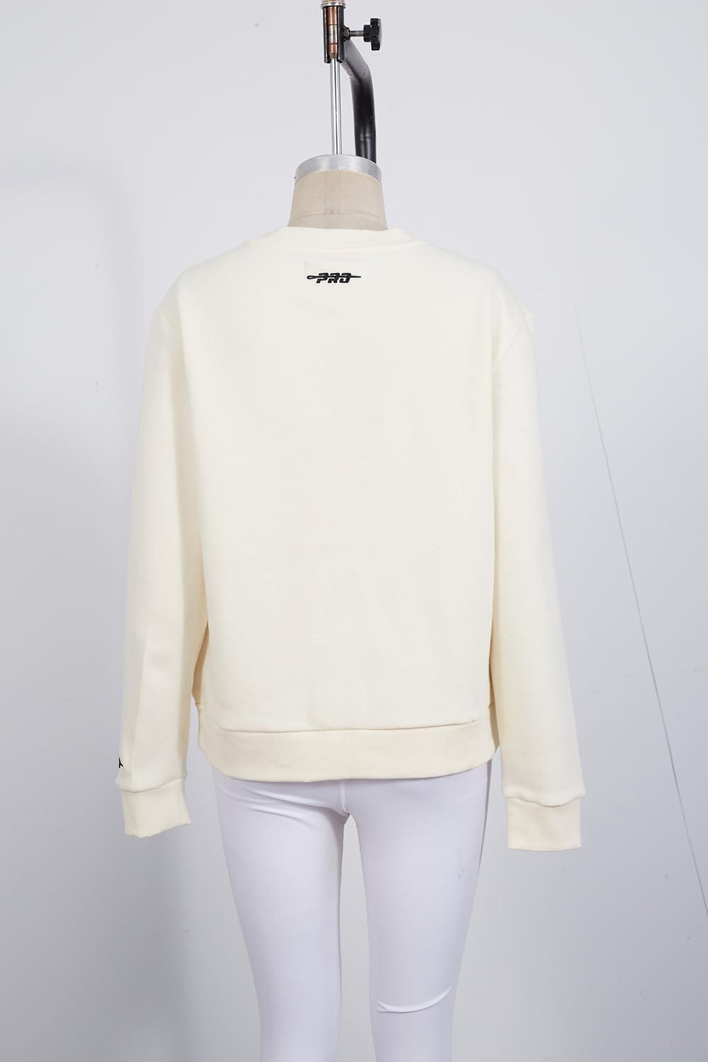 imagePro Standard Womens College Classic Icon Fleece Crewneck SweatshirtEggshell