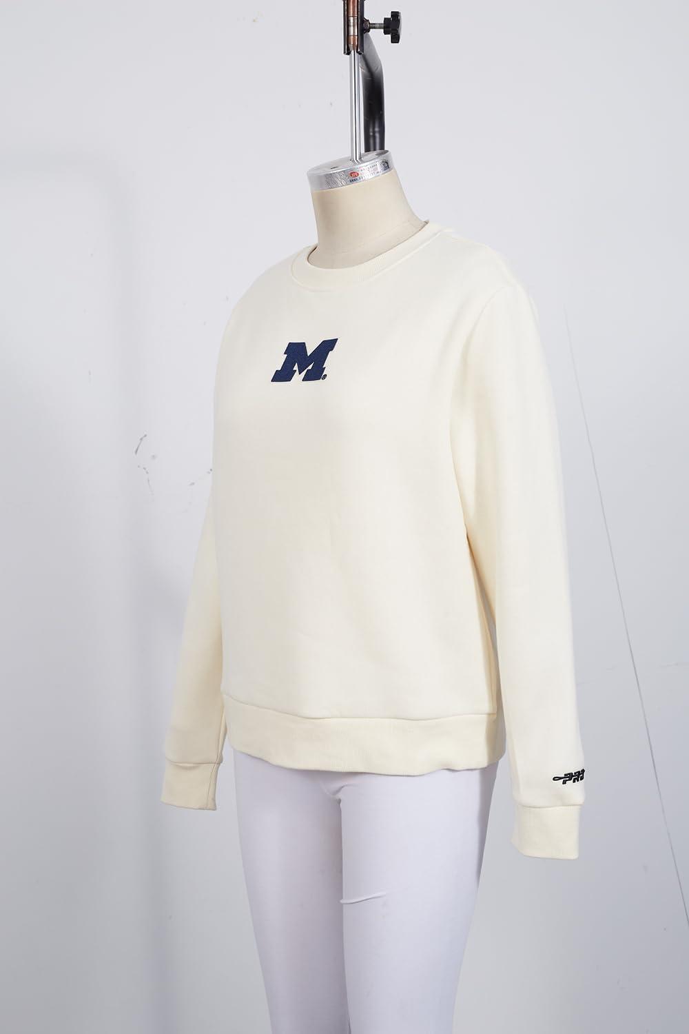 imagePro Standard Womens College Classic Icon Fleece Crewneck SweatshirtEggshell