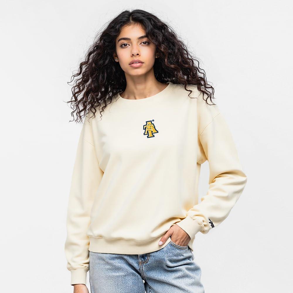 imagePro Standard Womens College Classic Icon Fleece Crewneck SweatshirtEggshell