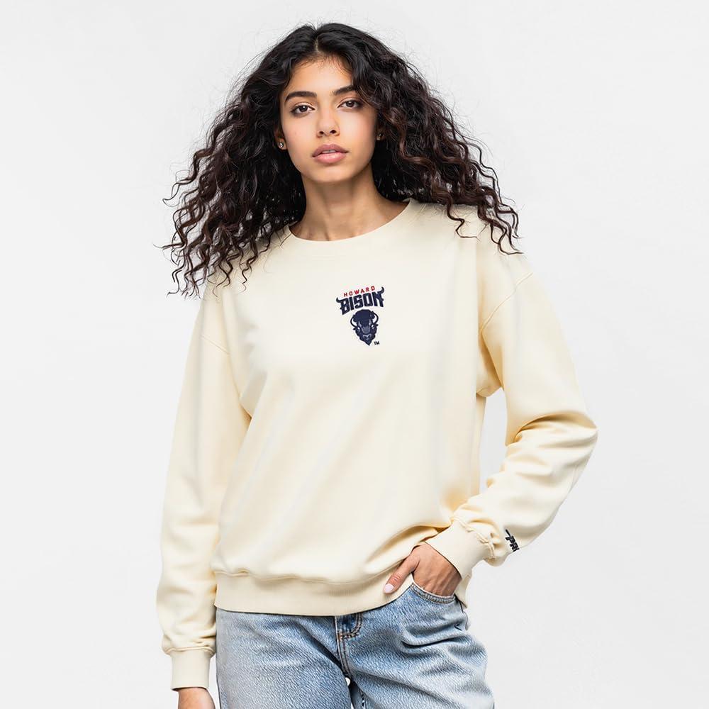 imagePro Standard Womens College Classic Icon Fleece Crewneck SweatshirtEggshell