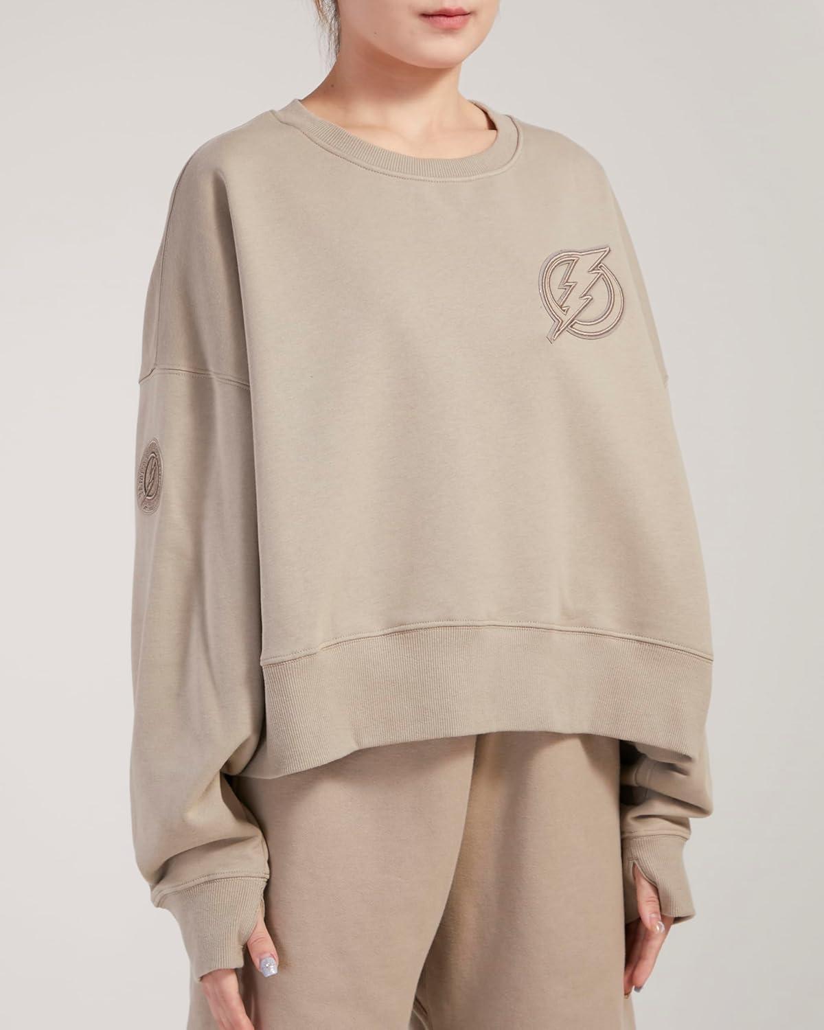 imagePro Standard Womens NHL Neutral Cropped Pullover HoodieTaupe