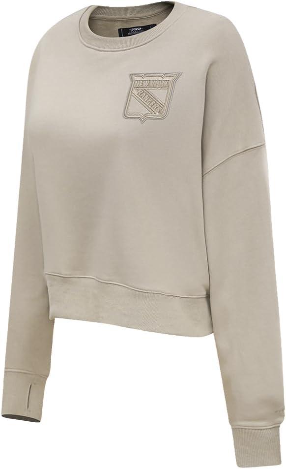 imagePro Standard Womens NHL Neutral Cropped Pullover HoodieTaupe