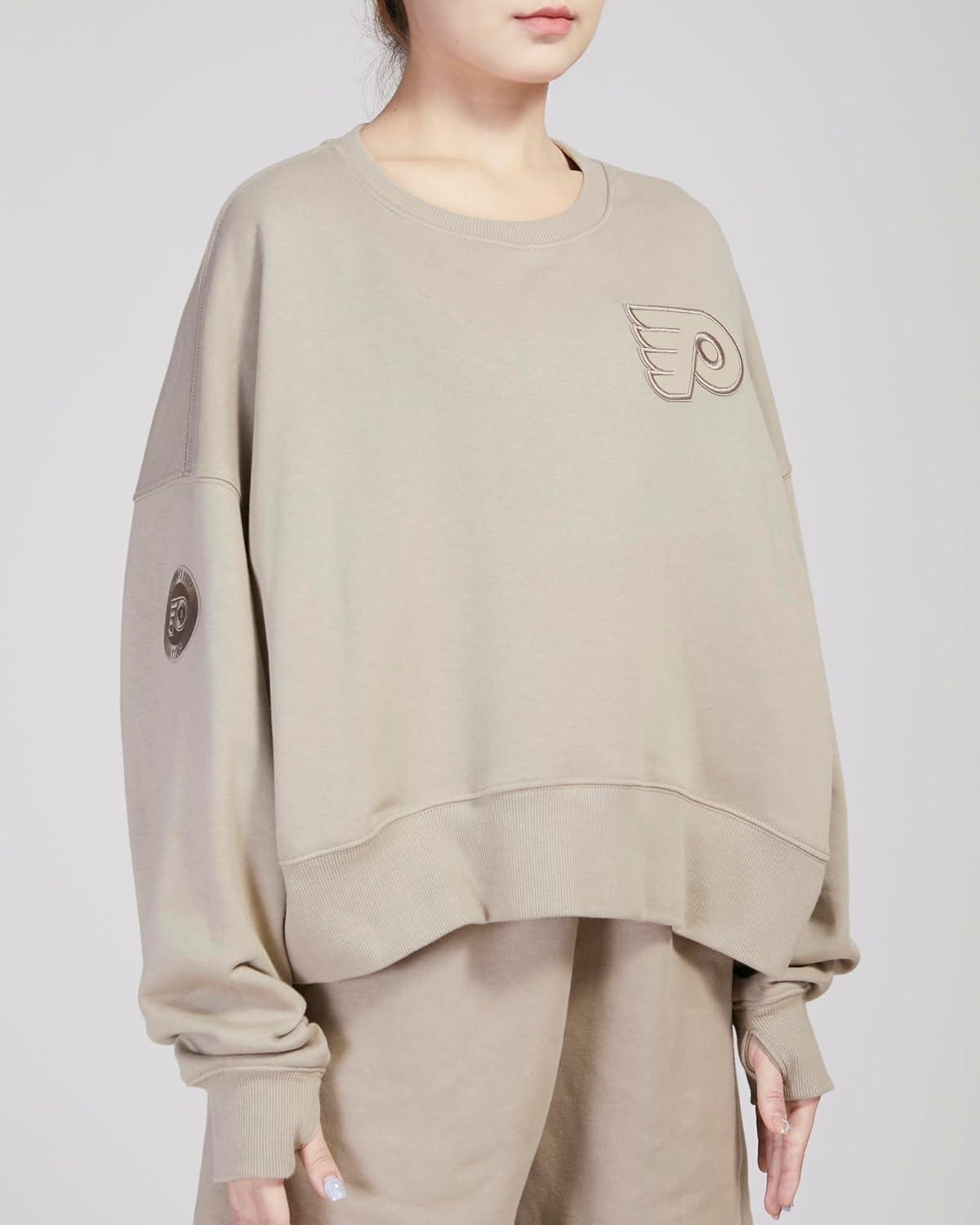 imagePro Standard Womens NHL Neutral Cropped Pullover HoodieTaupe