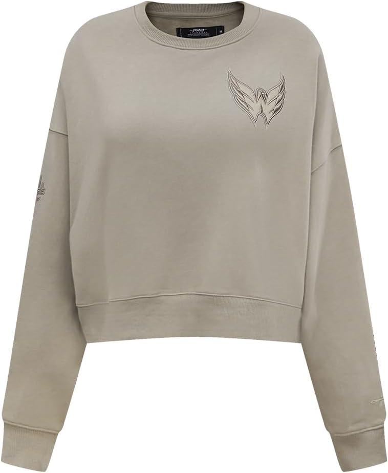 imagePro Standard Womens NHL Neutral Cropped Pullover HoodieTaupe