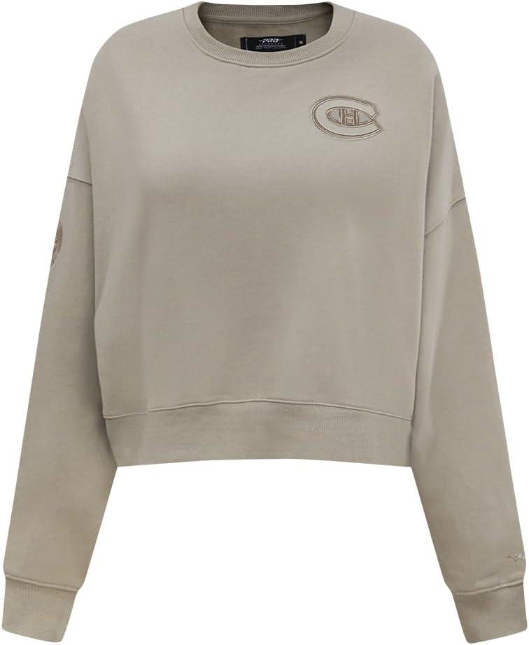 imagePro Standard Womens NHL Neutral Cropped Pullover HoodieTaupe