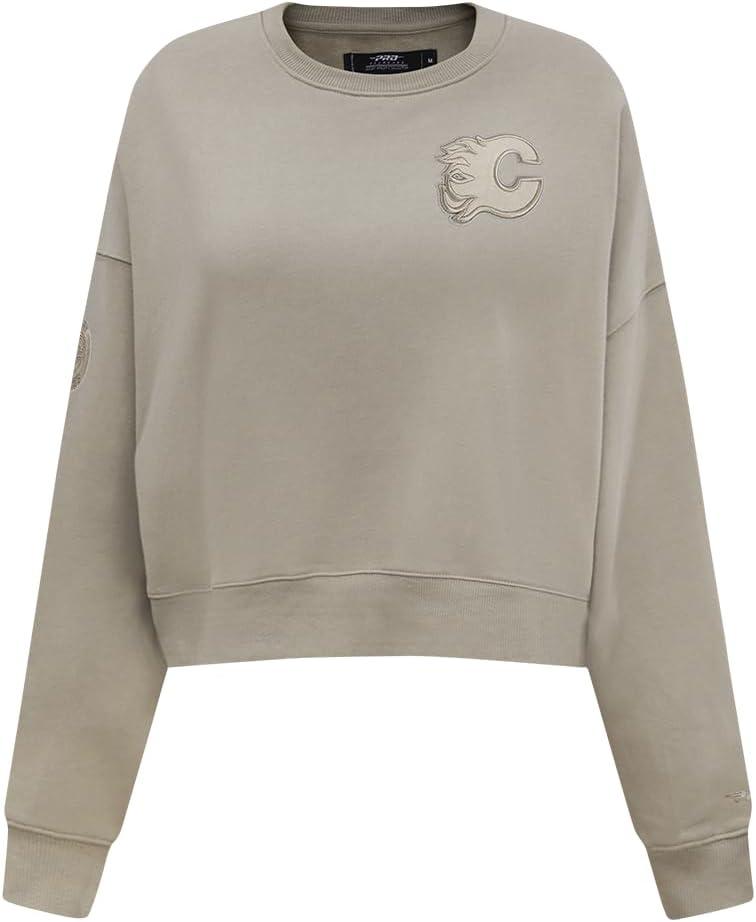 imagePro Standard Womens NHL Neutral Cropped Pullover HoodieTaupe
